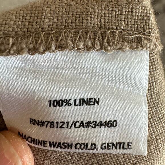 Eileen Fisher High Rise Wide Leg Linen Trousers Pant Plus Size 16W Minimalist - Picture 3 of 5